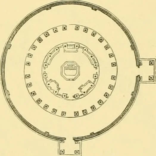 An illustration from A history of architecture in all countries, from the earliest times to the present day, 1902, leaf 580