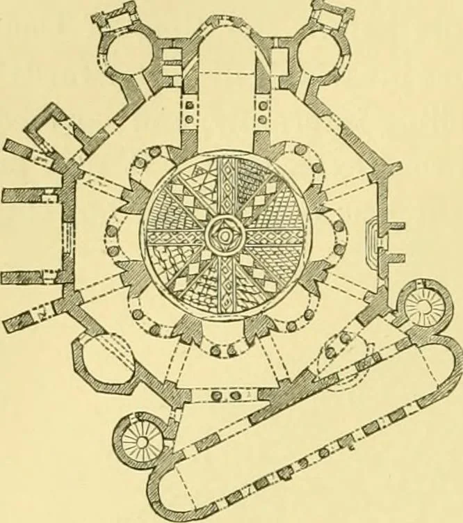 An illustration from A history of architecture in all countries, from the earliest times to the present day, 1902, leaf 583