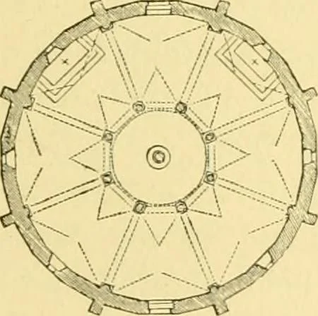 An illustration from A history of architecture in all countries, from the earliest times to the present day, 1902, leaf 596