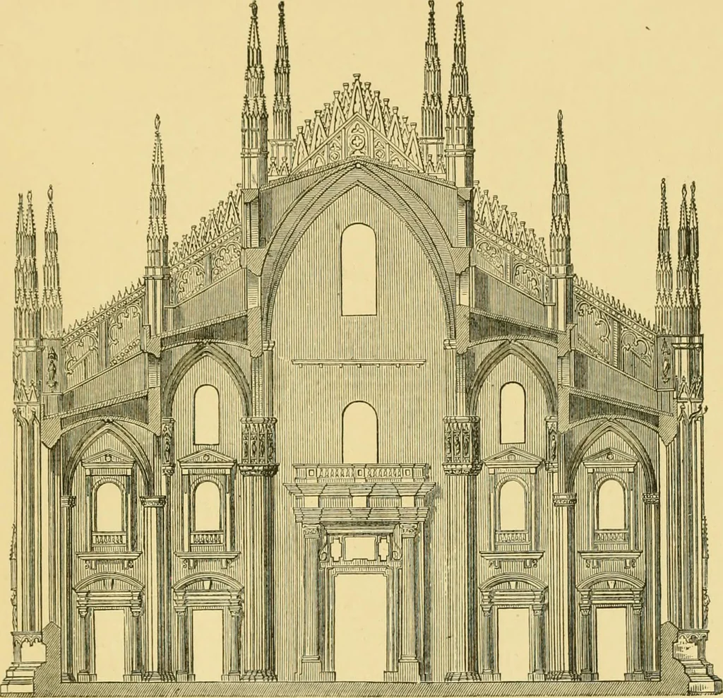 An illustration from A history of architecture in all countries, from the earliest times to the present day, 1902, leaf 662
