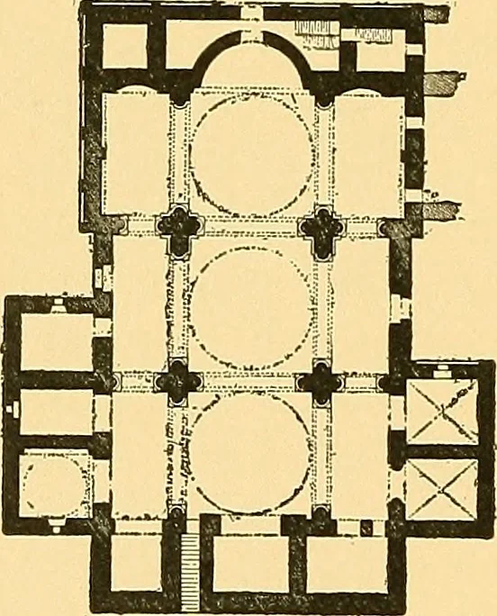 An illustration from A history of architecture in Italy from the time of Constantine to the dawn of the renaissance, 1901, leaf 33
