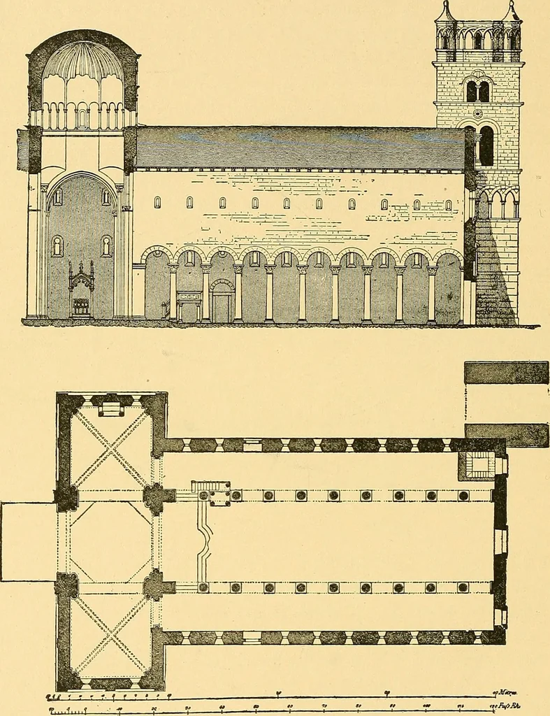 An illustration from A history of architecture in Italy from the time of Constantine to the dawn of the renaissance, 1901, leaf 57