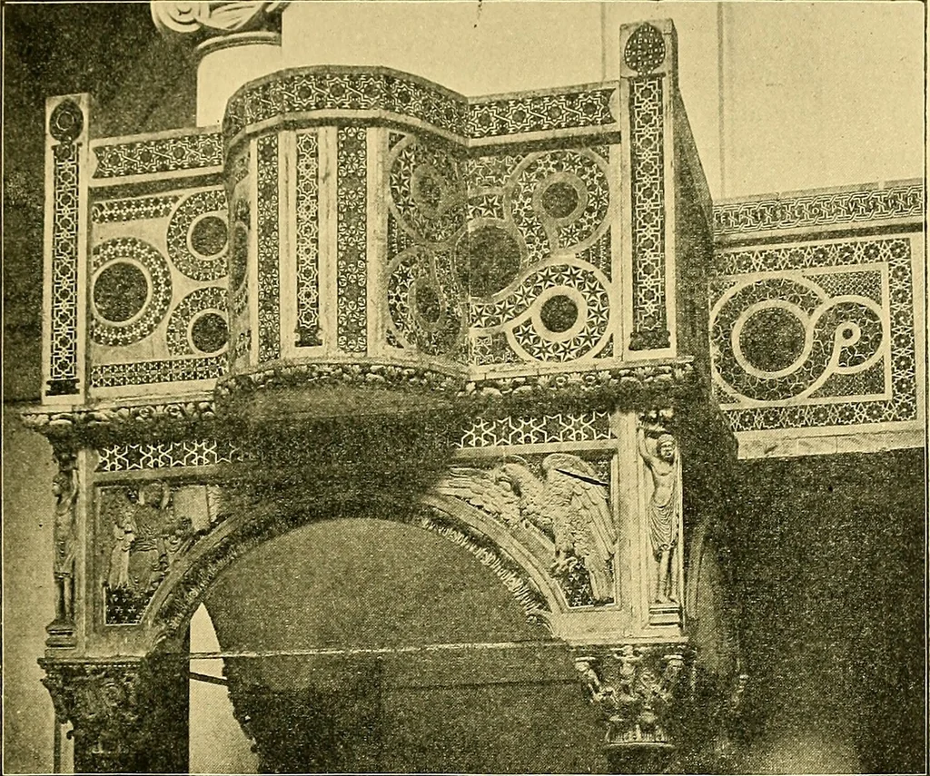 An illustration from A history of architecture in Italy from the time of Constantine to the dawn of the renaissance, 1901, leaf 84