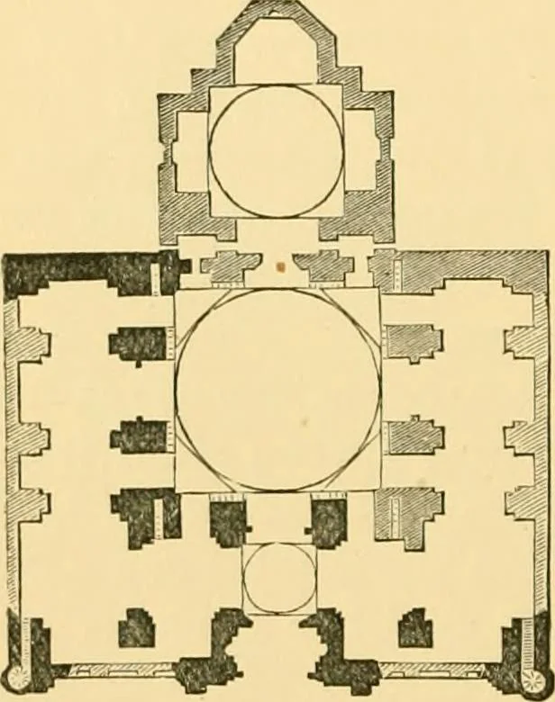 An illustration from A history of architecture in all countries, from the earliest times to the present day, 1902, leaf 591