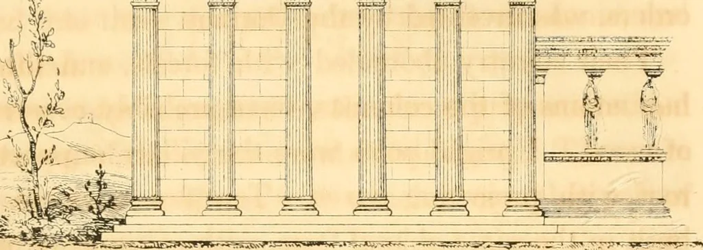 An illustration from History of architecture, from the earliest times; its present condition in Europe and the United States; with a biography of eminent architects, and a glossary of architectural terms, 1848, leaf 105