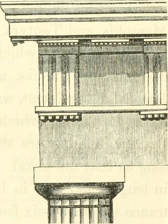 An illustration from History of architecture, from the earliest times; its present condition in Europe and the United States; with a biography of eminent architects, and a glossary of architectural terms, 1848, leaf 107