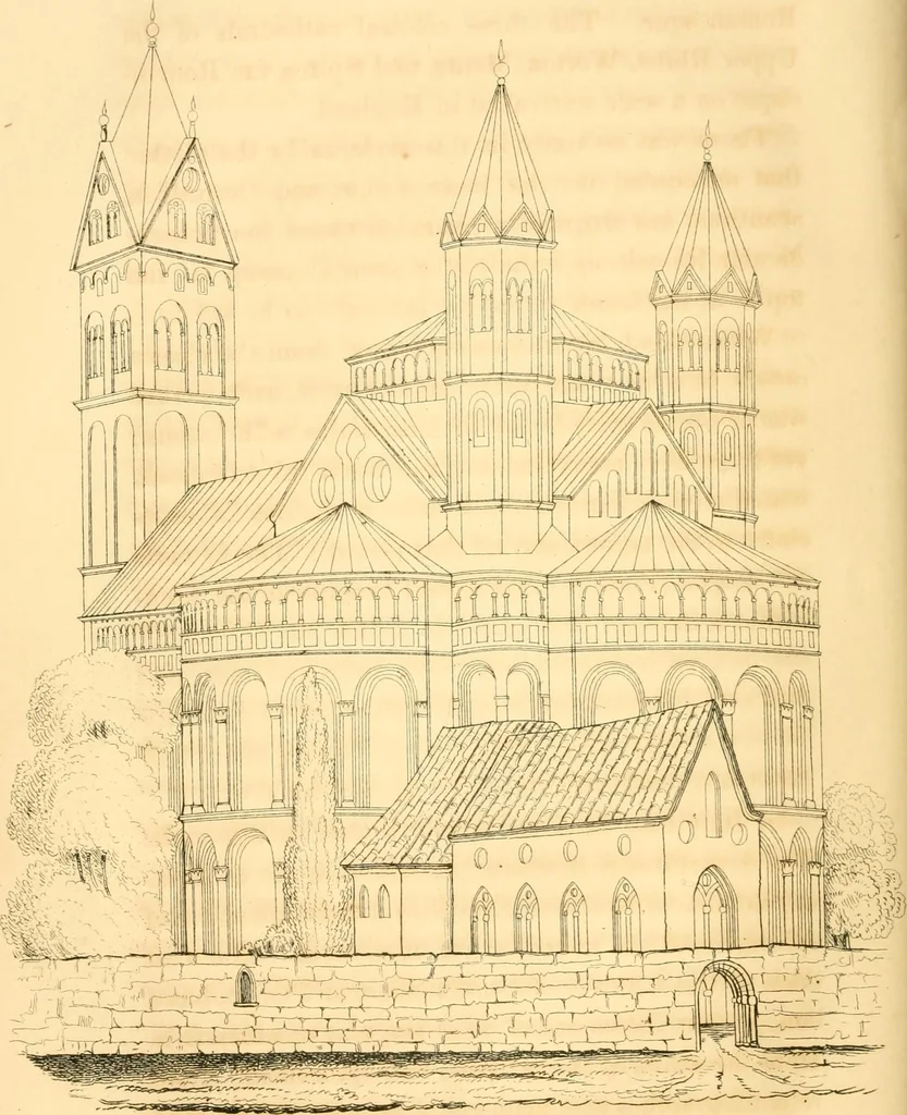 An illustration from History of architecture, from the earliest times; its present condition in Europe and the United States; with a biography of eminent architects, and a glossary of architectural terms, 1848, leaf 186