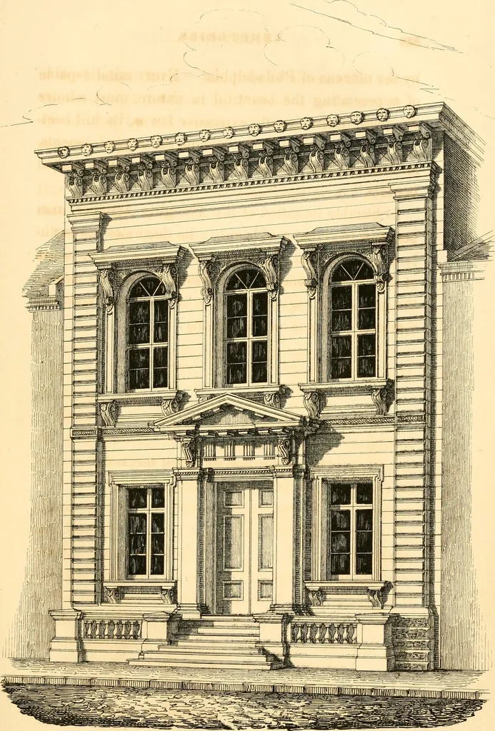 An illustration from History of architecture, from the earliest times; its present condition in Europe and the United States; with a biography of eminent architects, and a glossary of architectural terms, 1848, leaf 411