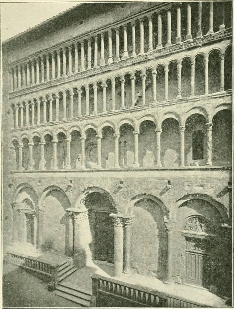 An illustration from A history of architecture in Italy from the time of Constantine to the dawn of the renaissance, 1901, leaf 184