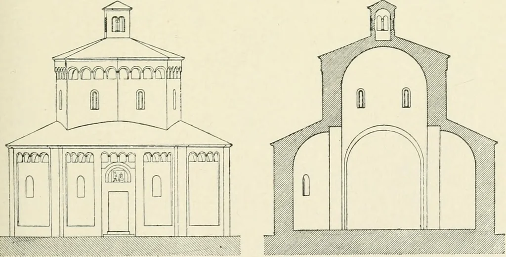 An illustration from A history of architecture in Italy from the time of Constantine to the dawn of the renaissance, 1901, leaf 194