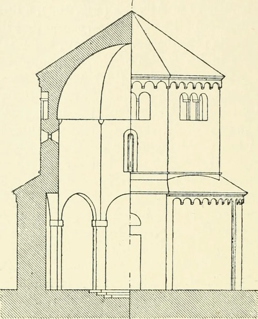 An illustration from A history of architecture in Italy from the time of Constantine to the dawn of the renaissance, 1901, leaf 195