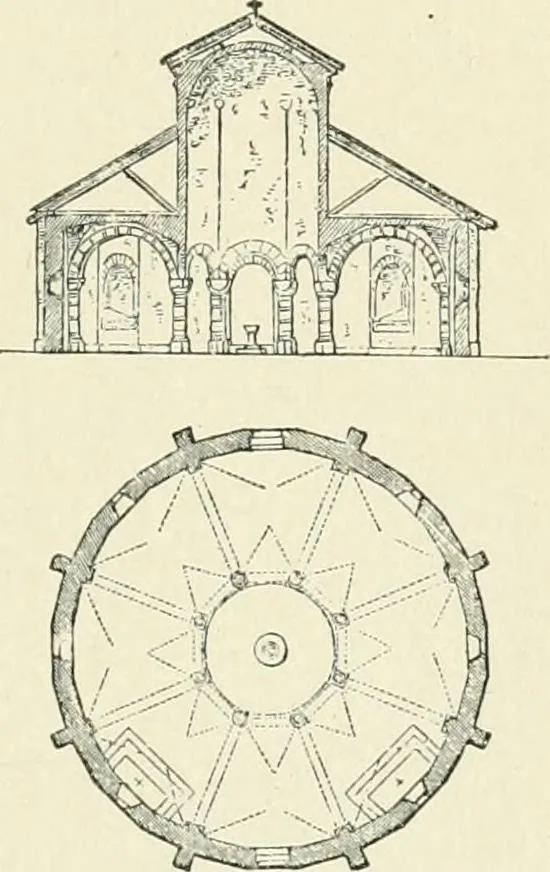 An illustration from A history of architecture in Italy from the time of Constantine to the dawn of the renaissance, 1901, leaf 198