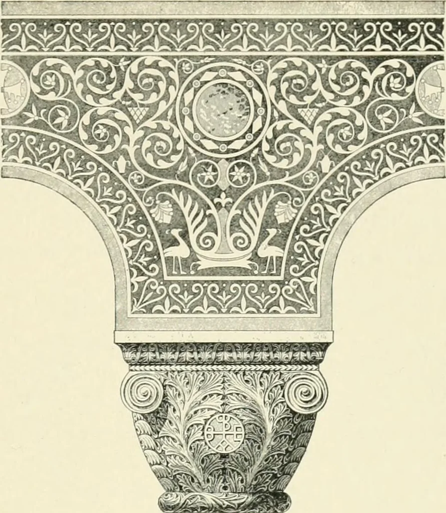 An illustration from A history of architecture in Italy from the time of Constantine to the dawn of the renaissance, 1901, leaf 246