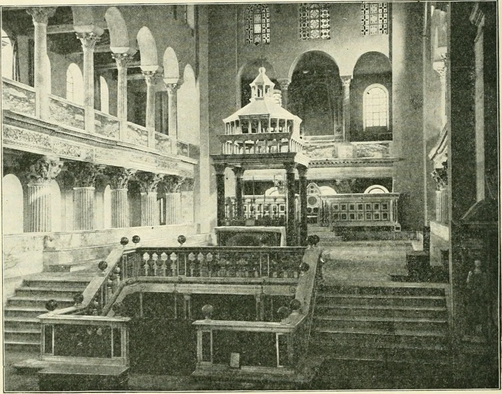 An illustration from A history of architecture in Italy from the time of Constantine to the dawn of the renaissance, 1901, leaf 65