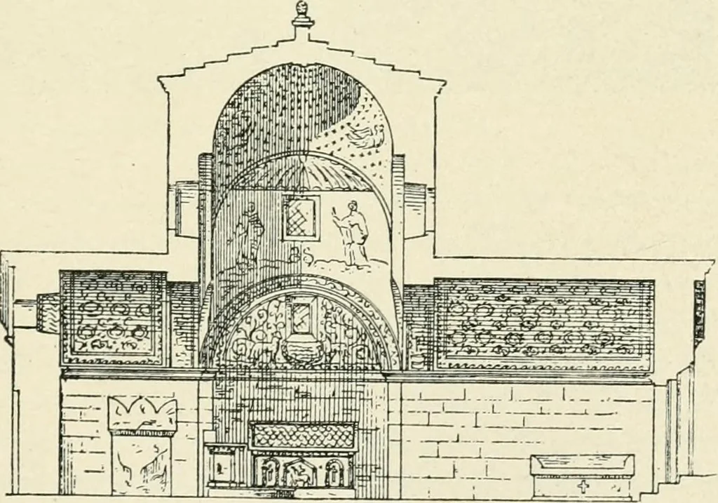 An illustration from A history of architecture in Italy from the time of Constantine to the dawn of the renaissance, 1901, leaf 92