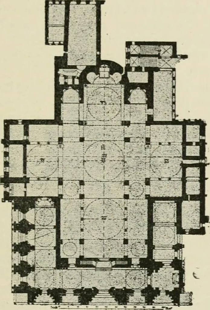 An illustration from A history of architecture for the student, craftsman, and amateur : being a comparative view of the historical styles from the earliest period, 1896, leaf 144