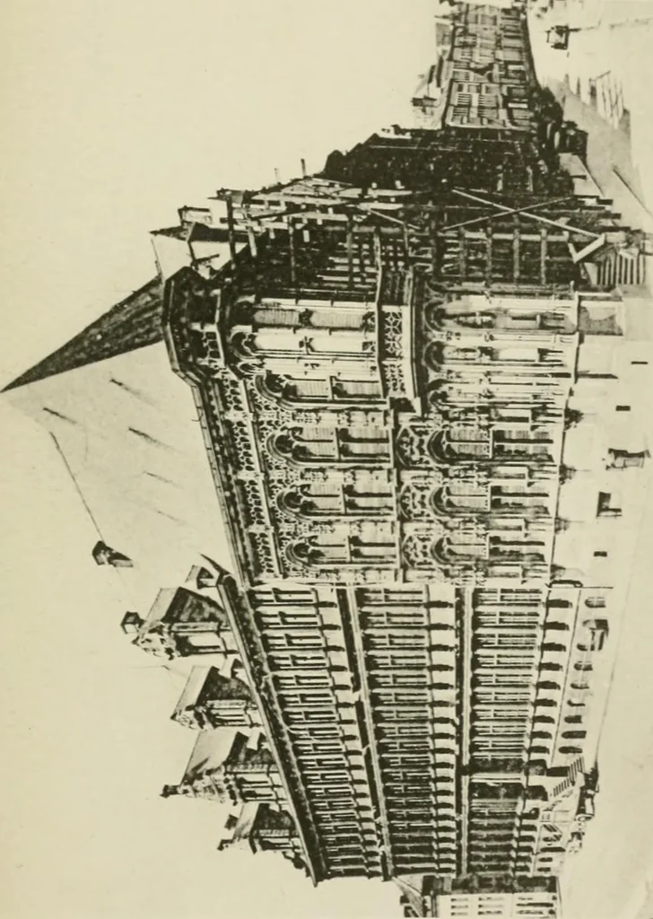 An illustration from A history of architecture for the student, craftsman, and amateur : being a comparative view of the historical styles from the earliest period, 1896, leaf 196