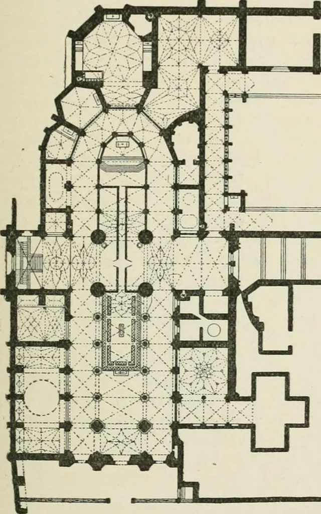 An illustration from A history of architecture for the student, craftsman, and amateur : being a comparative view of the historical styles from the earliest period, 1896, leaf 228