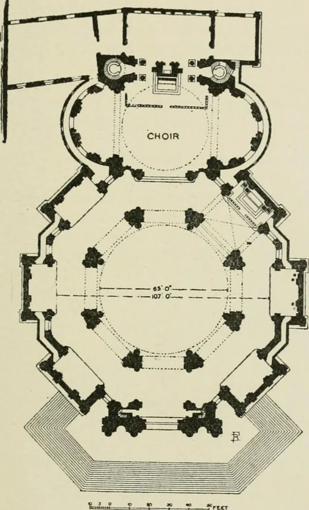 An illustration from A history of architecture for the student, craftsman, and amateur : being a comparative view of the historical styles from the earliest period, 1896, leaf 280