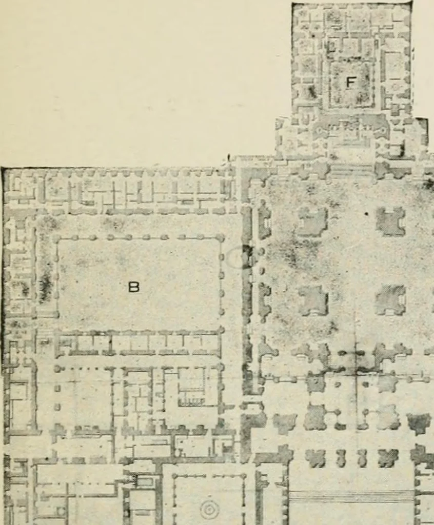 An illustration from A history of architecture for the student, craftsman, and amateur : being a comparative view of the historical styles from the earliest period, 1896, leaf 340