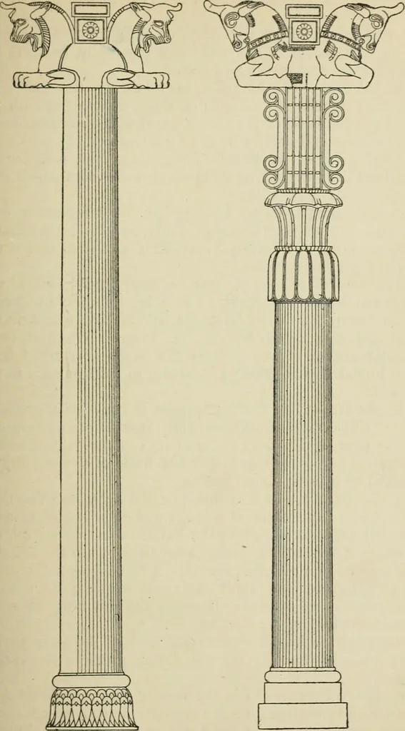 An illustration from A history of architecture for the student, craftsman, and amateur : being a comparative view of the historical styles from the earliest period, 1896, leaf 58