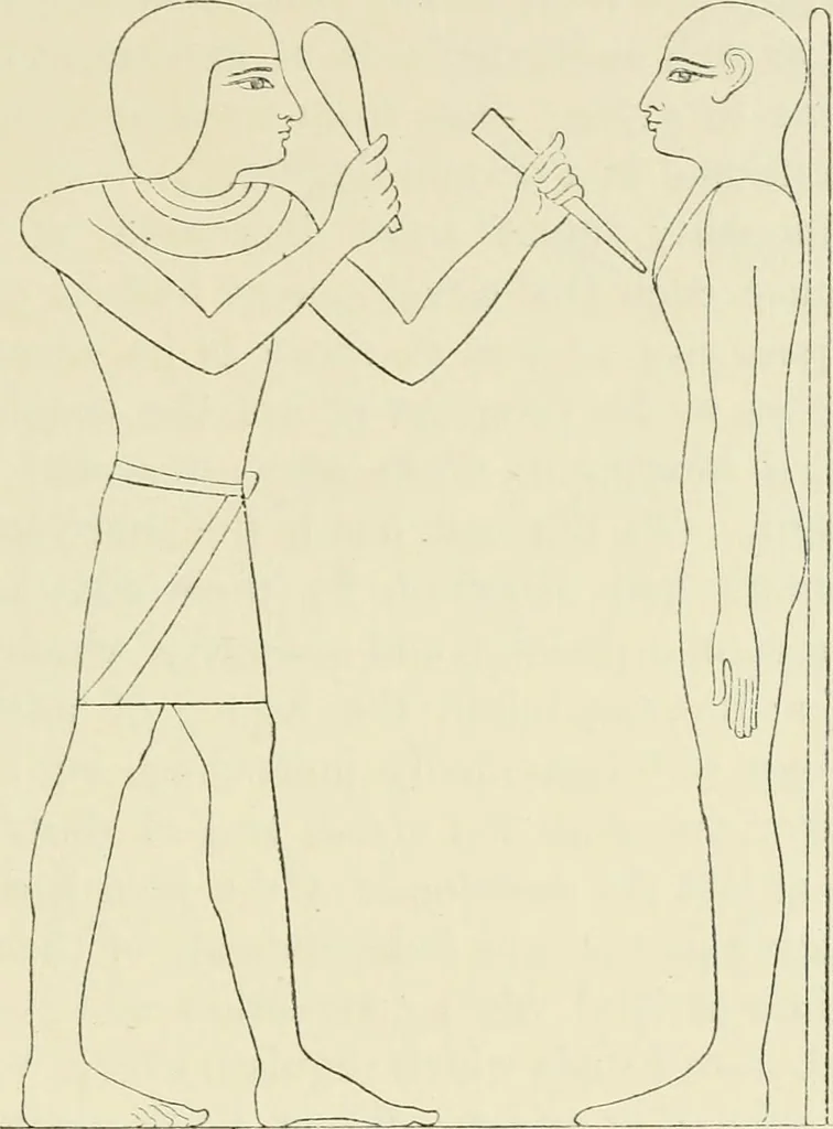 An illustration from A history of art in ancient Egypt, 1883, leaf 166