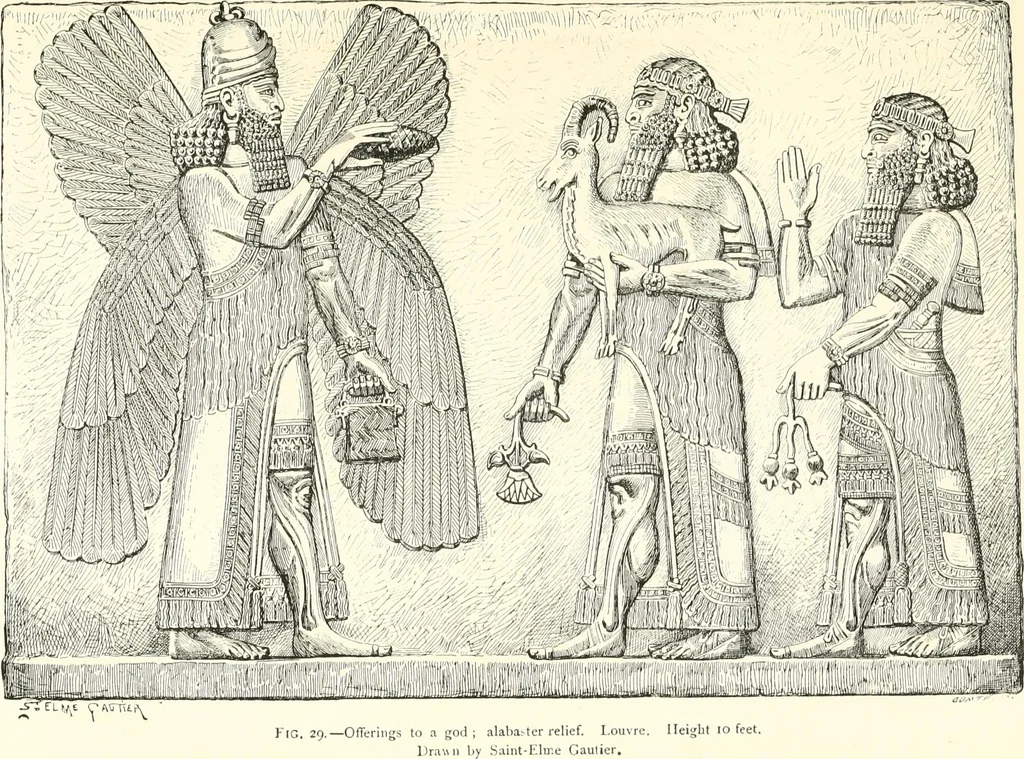 An illustration from A history of art in Chaldæa & Assyria, 1884, leaf 130