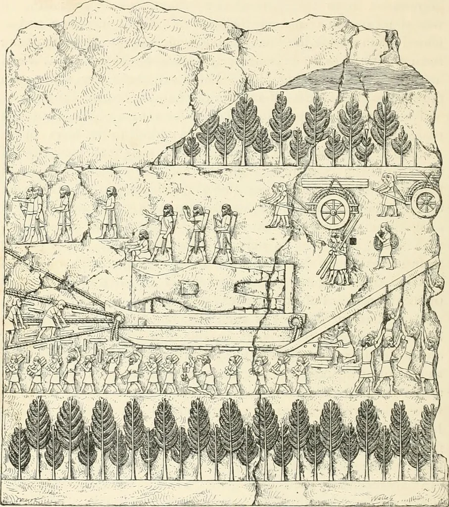 An illustration from A history of art in Chaldæa & Assyria, 1884, leaf 347