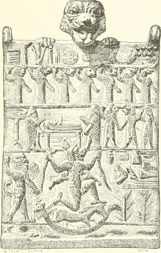 An illustration from A history of art in Chaldæa & Assyria, 1884, leaf 374