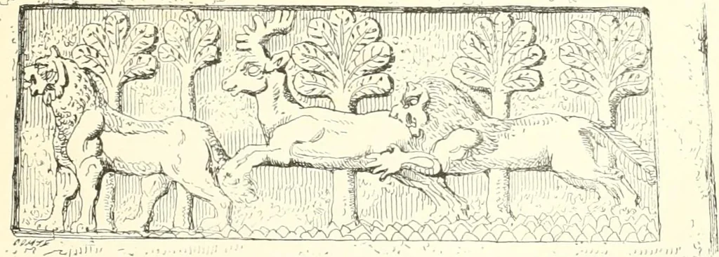 An illustration from A history of art in Chaldæa & Assyria, 1884, leaf 130