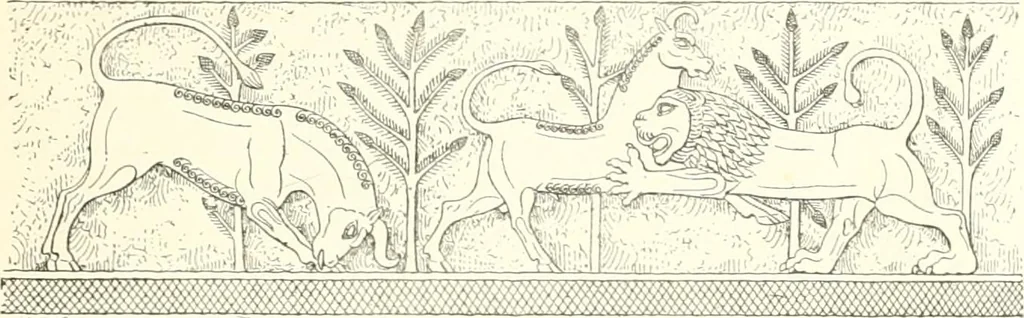 An illustration from A history of art in Chaldæa & Assyria, 1884, leaf 196