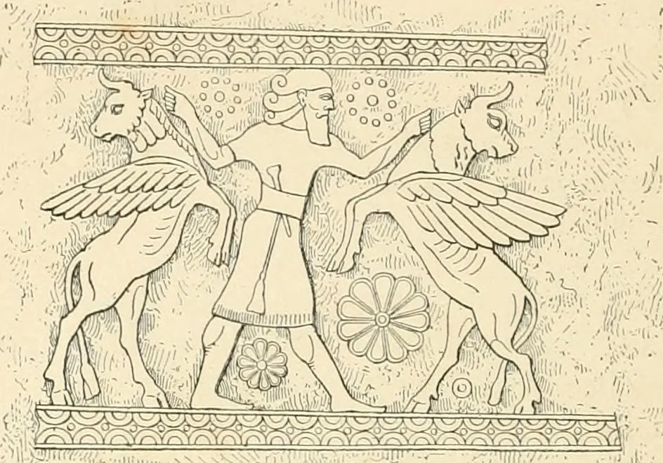 An illustration from A history of art in Chaldæa & Assyria, 1884, leaf 411