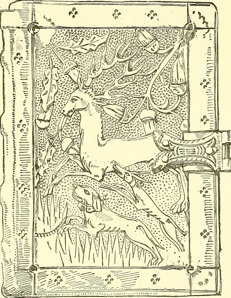 An illustration from A history of the art of bookbinding. With some account of the books of the ancients, 1894, leaf 138