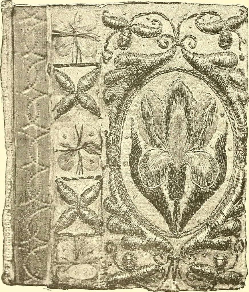 An illustration from A history of the art of bookbinding. With some account of the books of the ancients, 1894, leaf 217