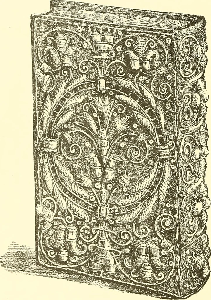 An illustration from A history of the art of bookbinding. With some account of the books of the ancients, 1894, leaf 221