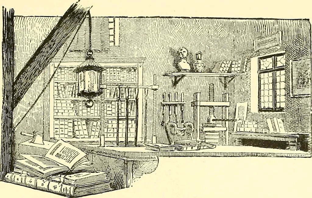 An illustration from A history of the art of bookbinding. With some account of the books of the ancients, 1894, leaf 224