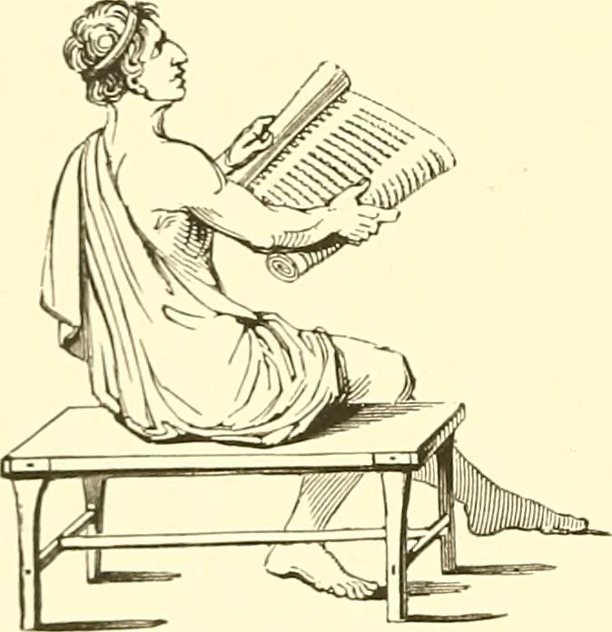 An illustration from A history of the art of bookbinding. With some account of the books of the ancients, 1894, leaf 57