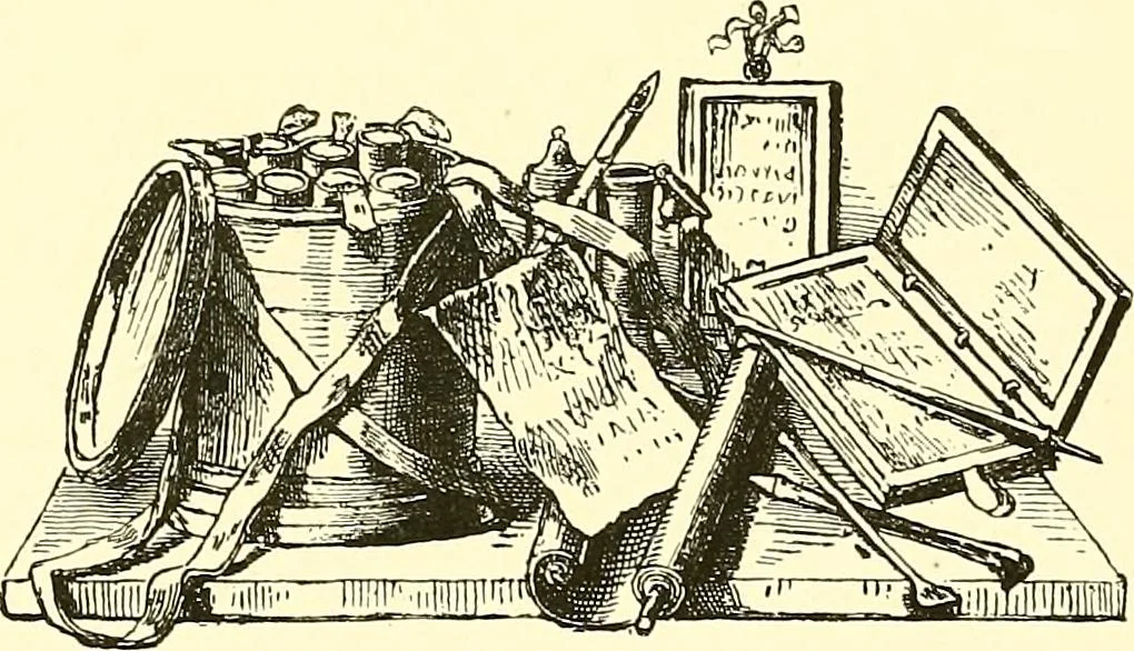 An illustration from A history of the art of bookbinding. With some account of the books of the ancients, 1894, leaf 66