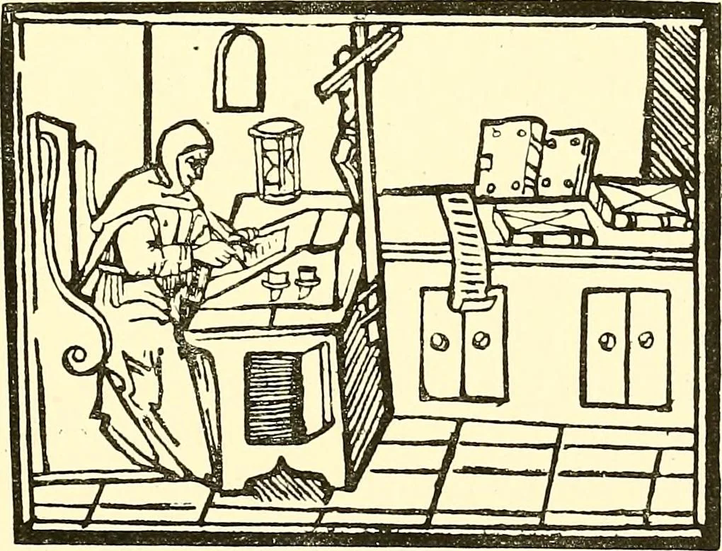 An illustration from A history of the art of bookbinding. With some account of the books of the ancients, 1894, leaf 88