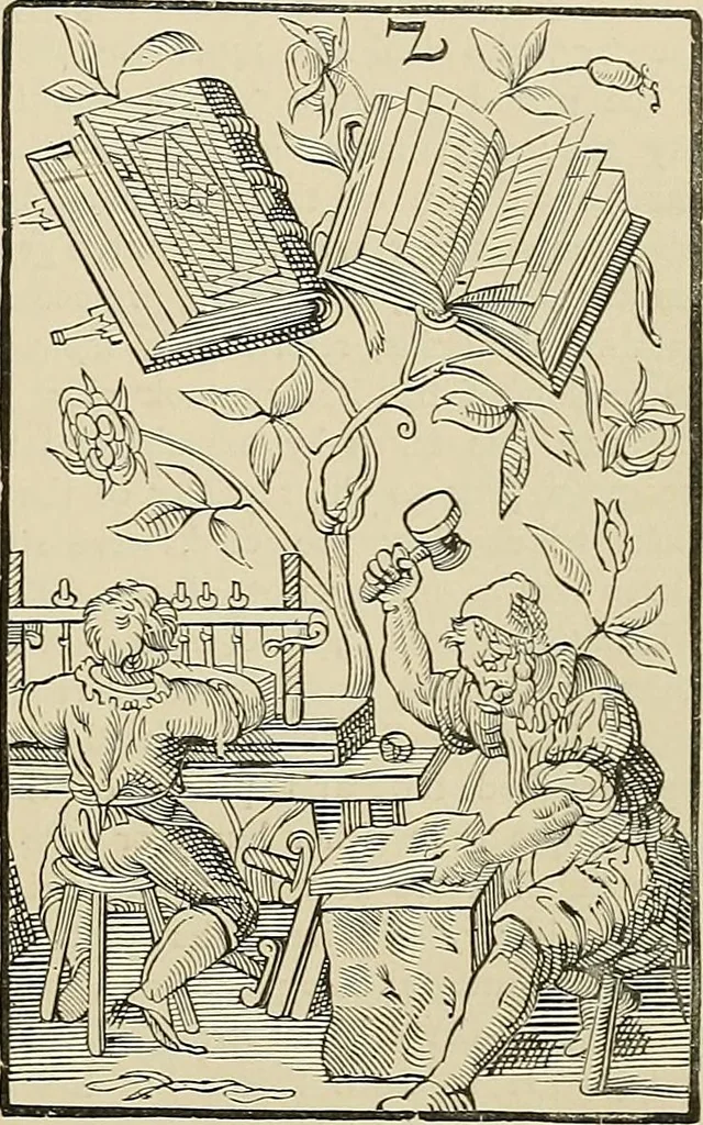 An illustration from A history of the art of bookbinding : with some account of the books of the ancients, 1894, leaf 152