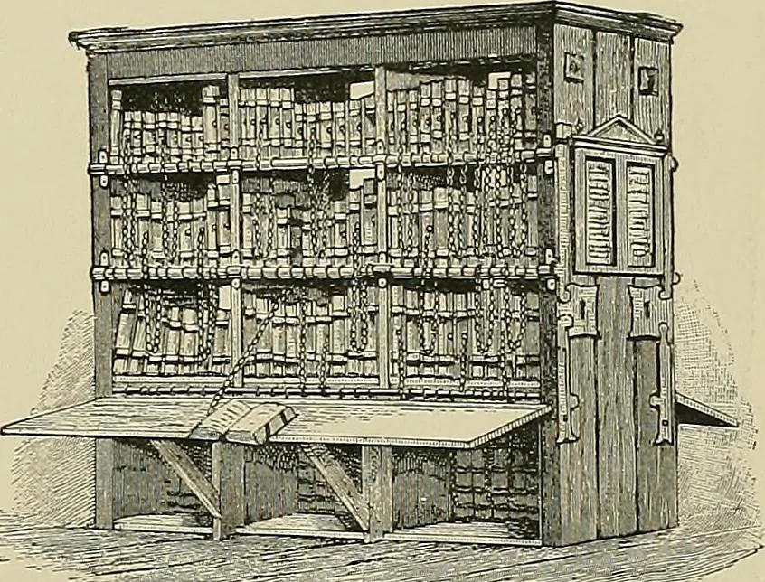 An illustration from A history of the art of bookbinding : with some account of the books of the ancients, 1894, leaf 202