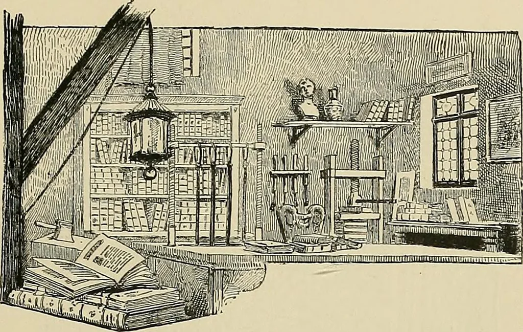 An illustration from A history of the art of bookbinding : with some account of the books of the ancients, 1894, leaf 210