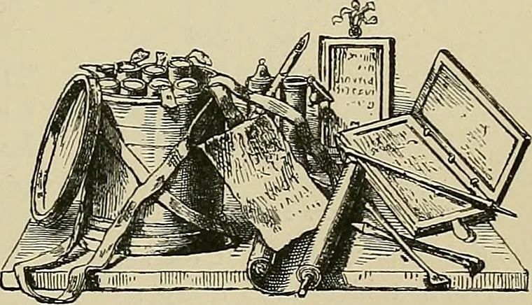An illustration from A history of the art of bookbinding : with some account of the books of the ancients, 1894, leaf 66