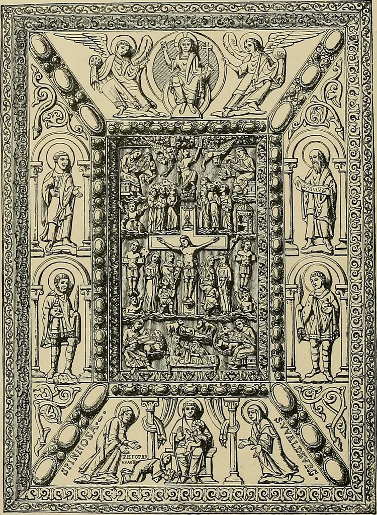 An illustration from A history of the art of bookbinding : with some account of the books of the ancients, 1894, leaf 93