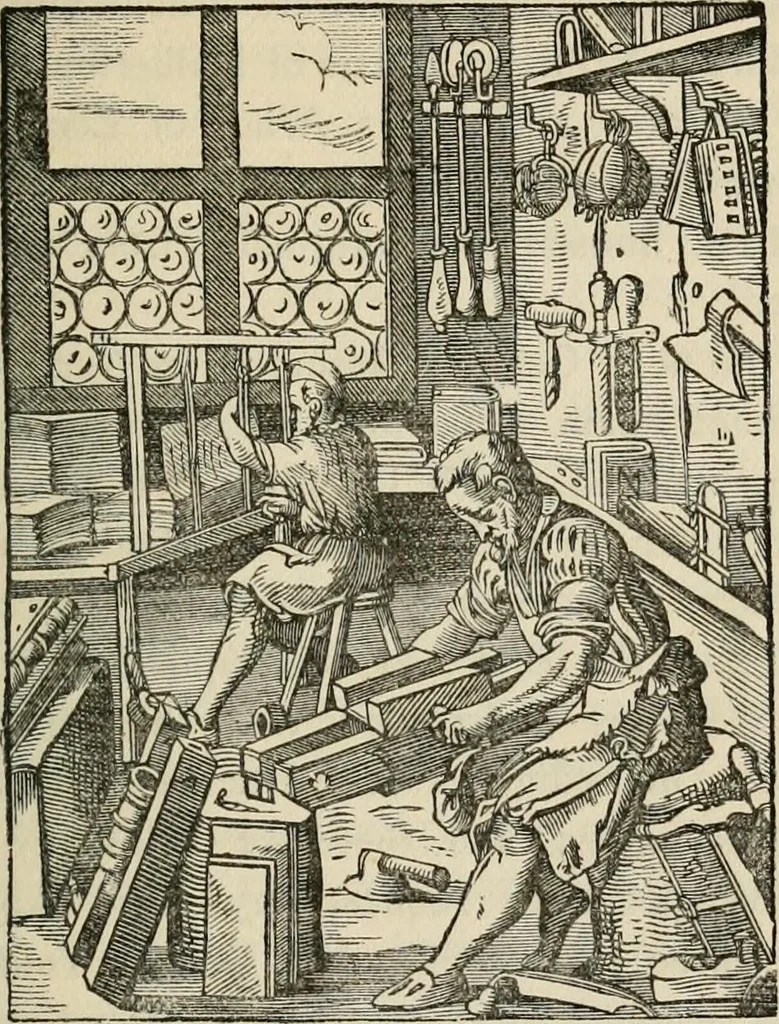 An illustration from History of the Bassandyne Bible, the first printed in Scotland with notices of the early printers of Edinburgh, 1887, leaf 112