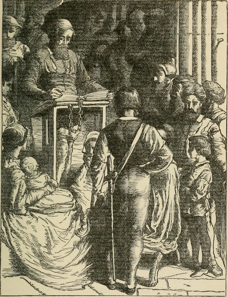 An illustration from History of the Bassandyne Bible, the first printed in Scotland with notices of the early printers of Edinburgh, 1887, leaf 64