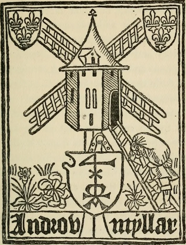 An illustration from History of the Bassandyne Bible, the first printed in Scotland with notices of the early printers of Edinburgh, 1887, leaf 80