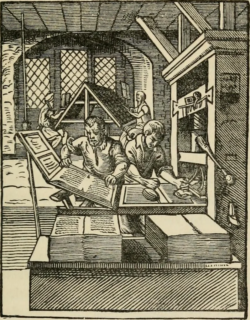 An illustration from History of the Bassandyne Bible, the first printed in Scotland with notices of the early printers of Edinburgh, 1887, leaf 94
