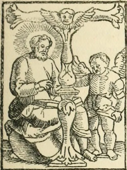 An illustration from History of the Bassandyne Bible, the first printed in Scotland; with notices of the early printers of Edinburgh, 1887, leaf 46