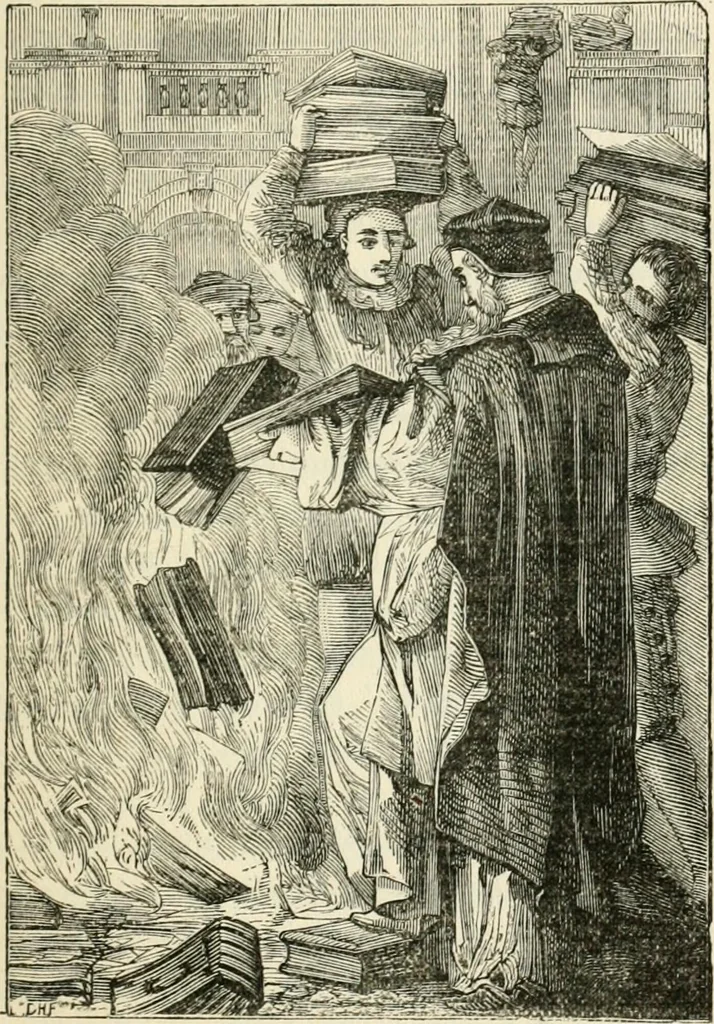 An illustration from History of the Bassandyne Bible, the first printed in Scotland; with notices of the early printers of Edinburgh, 1887, leaf 54